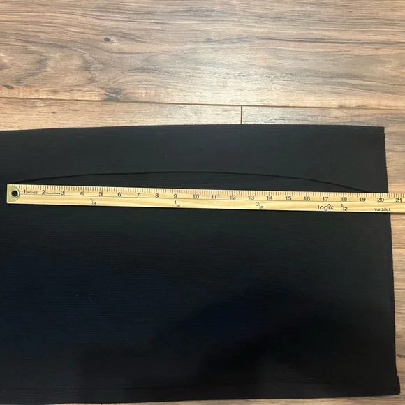 Abercrombie & Fitch Black Ribbed Asymmetrical Strappy Maxi Dress Small Tall - Picture 8 of 12